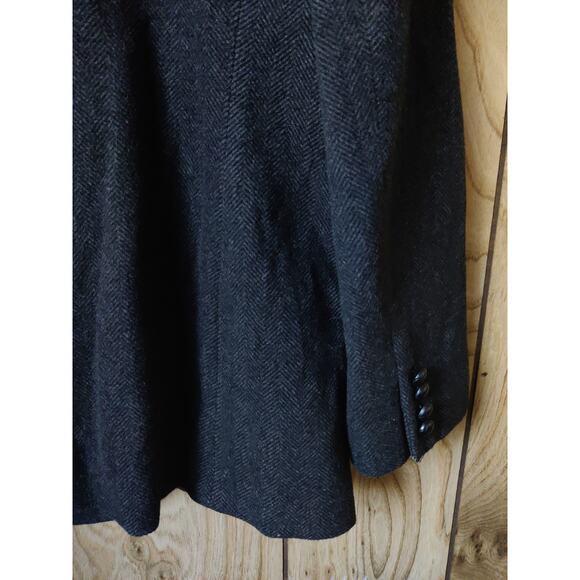 Lauren Ralph Lauren Charcoal Wool Cashmere Blend 2 Button Blazer Jacket Size 16 - Picture 5 of 7